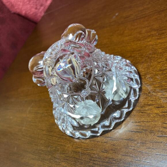 Vintage Hofbauer 1982 Lead Crystal Byrdes 3 footed Bird Sawtooth Trinket Dish - Picture 10 of 10